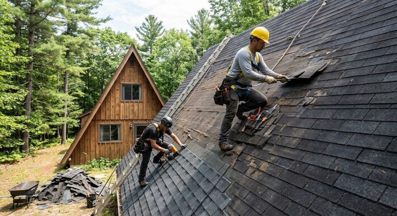 A Frame Roof Installation in Licking County, OH