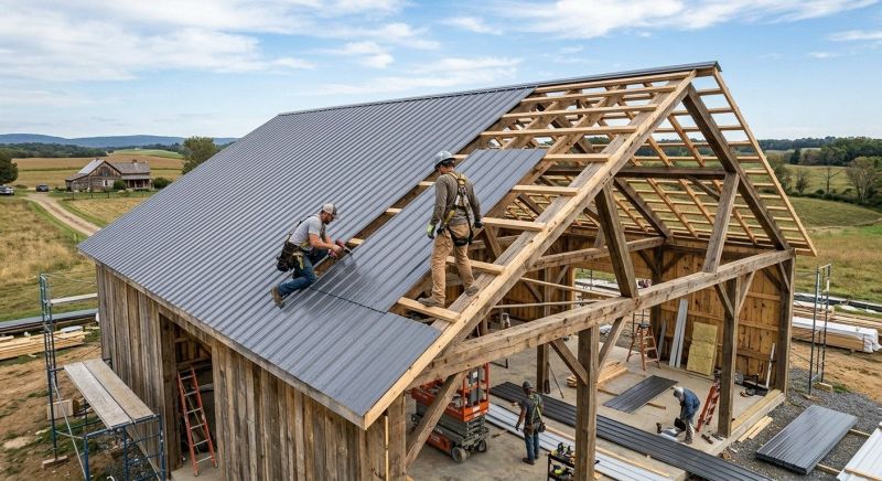 Barn Roof Construction in Licking County, OH