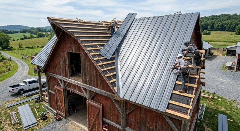 Barn Roof Installation in Licking County, OH