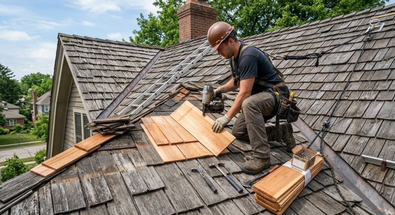 Cedar Shake Roof Repair in Howard, OH