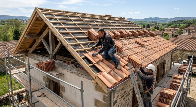 Clay Tile Roofing Installation in Licking County, OH