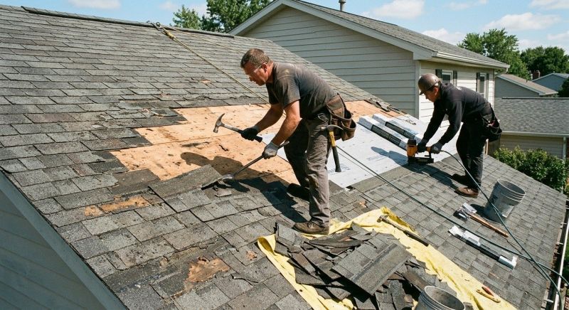 Damaged Roof Repair in Glenford, OH
