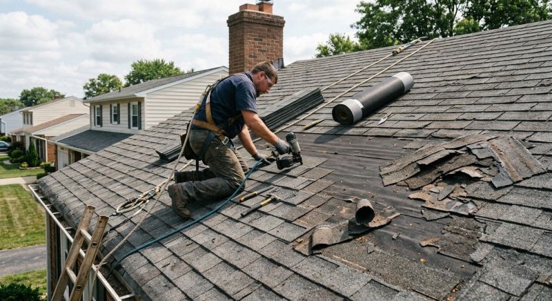 Damaged Roof Repair in New Albany, OH