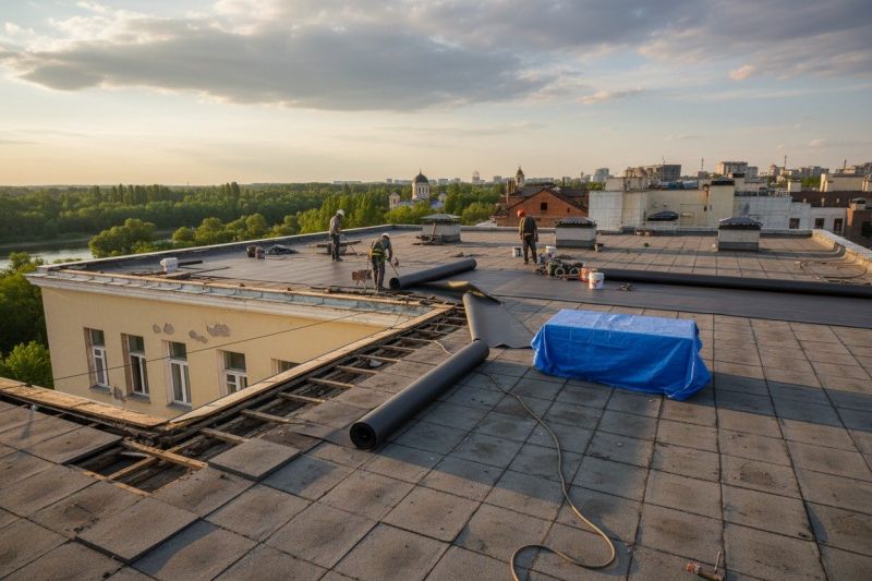 Flat Roof Replacement in Thornville, OH