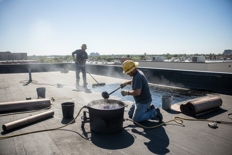 Flat Roof Tar Repair in Licking County, OH