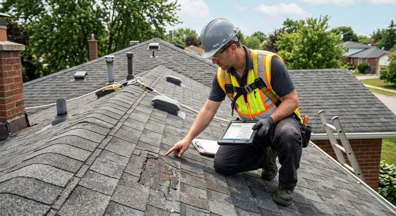 Roof Damage Inspection in Utica, OH