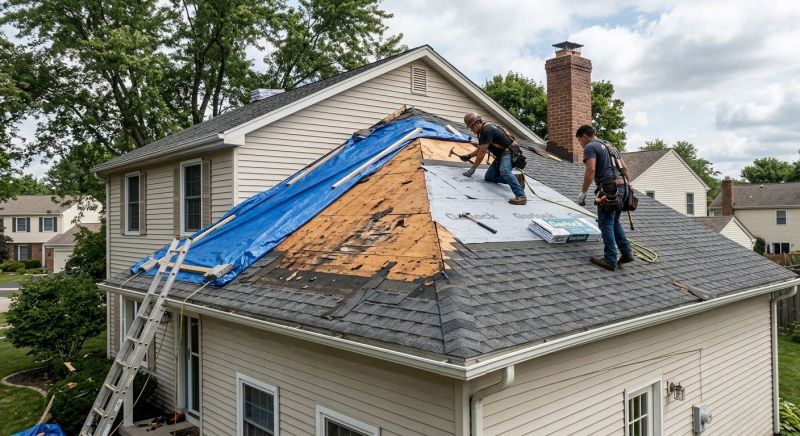 Roof Damage Restoration in Sunbury, OH