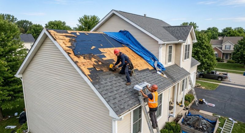 Roof Damage Restoration in Thornville, OH