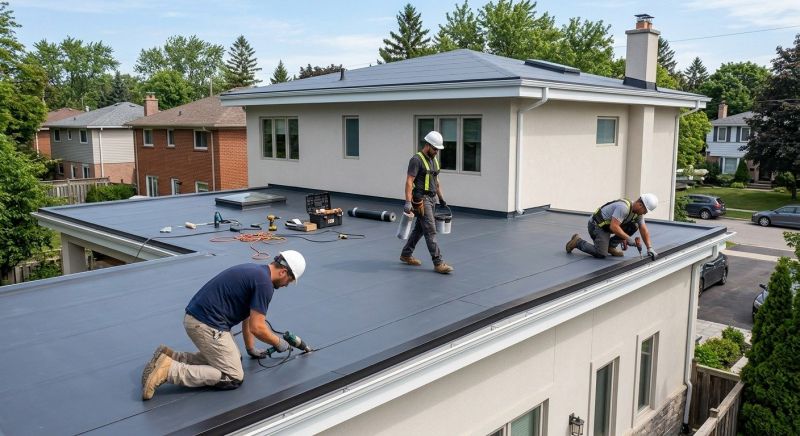 Rubber Roof Installation in Licking County, OH
