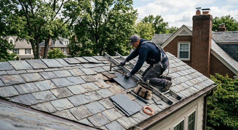 Slate Shingle Replacement in Licking County, OH
