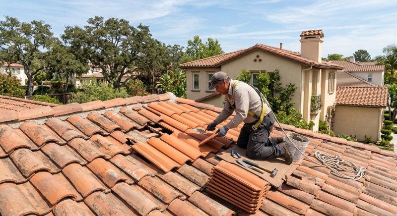 Spanish Tile Roof Repair in Licking County, OH