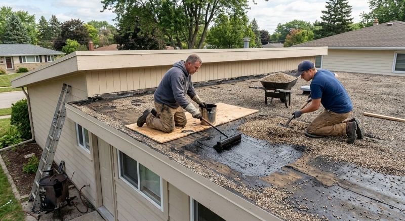 Tar And Gravel Roof Repair in Centerburg, OH