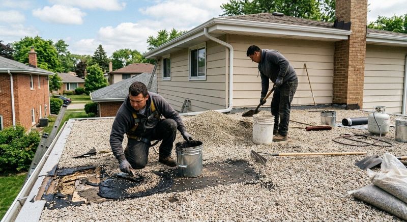 Tar And Gravel Roof Repair in Licking County, OH