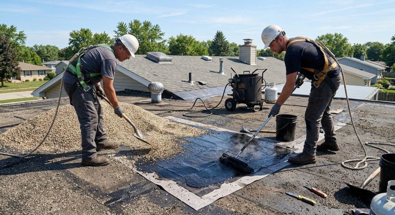 Tar And Gravel Roof Repair in Pickerington, OH