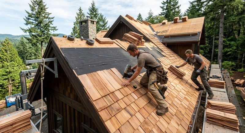 Wood Roofing Installation in Heath, OH