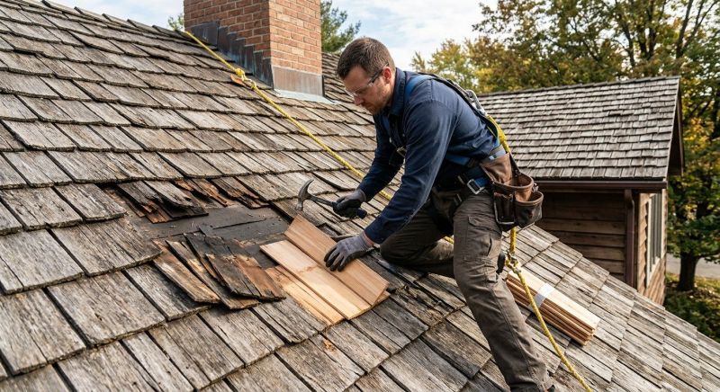 Wood Shake Roof Repair in Sunbury, OH