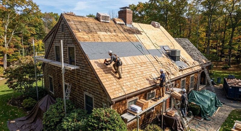 Wood Shingle Roof Replacement in Licking County, OH