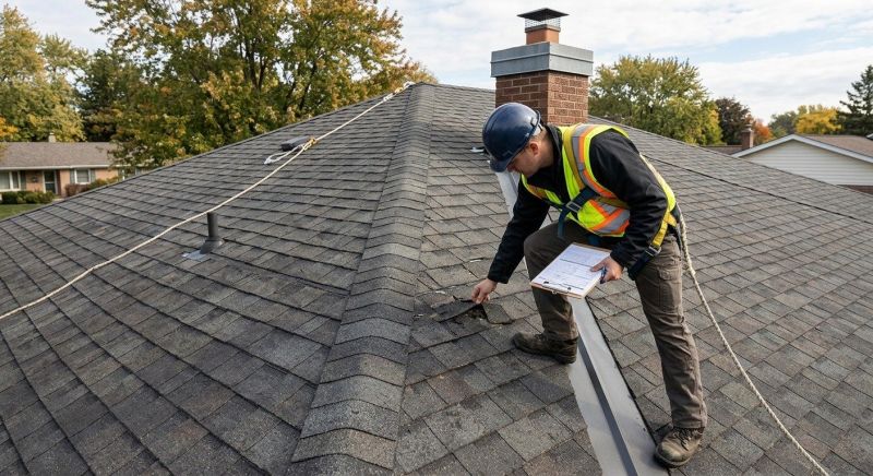 Roof Damage Inspection in Martinsburg, OH